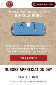Edt score a free entrée with the purchase of an entrée in chipotle restaurants today, july 6 after 3 pm. Psa For Tomorrow Bogo Burrito At Chipotle Nursing