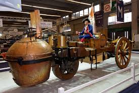 Image result for In 1769 the first steam-powered automobile capable of human transportation