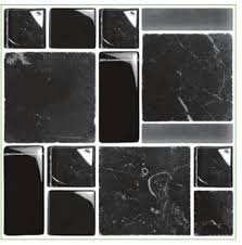 Black And White Stick On Wall Tiles Pack Of 10 Glass Effect Black Multi Mosaic Tile Transfers Stickers Peel And Stick Transform Your Mosaic Tile Stickers Stick On Wall Tiles Black Mosaic Tile