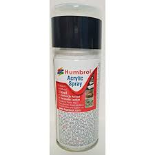 Humbrol Acrylic Spray Matt Shade 33 Paint Model Kit 150ml Black