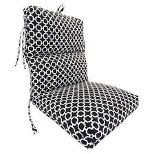 Black And White Chair Cushions Outdoor Deluxe Chair Cushion Black White Geometric With Images Outdoor Dining Chair Cushions Outdoor Seat Cushions Outdoor Cushions