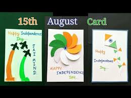 A happy independence day card. Independencedaycards Independence Day Card Ideas For Kids 15th August Card Tricolor Card Making Youtube