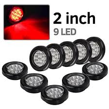Maybe you would like to learn more about one of these? Partsam 10pcs 2 Round Red Led Trailer Clearance Marker Lights 9led Clear Lens W Grommetpigtails Read More Reviews Of The Product By V Car Lights Commercial Vehicle Utility Trailer