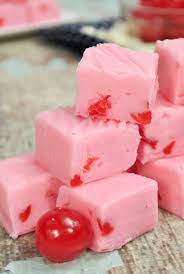 Creamy Cherry Fudge No Bake Recipe Cherry Cookies Recipes Cherry Fudge Recipe Fudge Recipes
