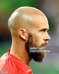 Eli Babalj of the Jets is pictured warming up during the round 14... News  Photo