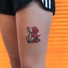 Guest artist stef neale tattoos asbestos diaper wearing hot stuff the little devil on kings avenue tattoo artist matt adamson. Hot Stuff The Little Devil