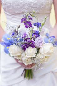 Shades Of Blue And Purple Florida Wedding Erin Chris Purple Wedding Bouquets Wedding Ceremony Flowers Purple Blue Wedding Bouquet