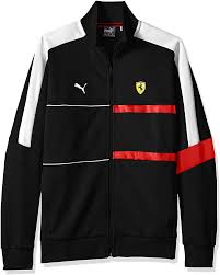 Reversible men's bomber jacket with allover ferrari shield pattern. Puma Men S Ferrari T7 Jacket Clothing Amazon Com