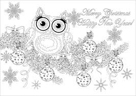 Two cute owls, with a beautiful village in background and some flowers. Colouring Doodle Art Kids Novocom Top