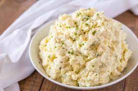 Fold in hardboiled eggs, cooked potatoes, diced celery, and green onions and mix until incorporated. Potato Salad Recipe Dinner Then Dessert