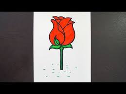 Rose Drawing How To Draw Beautiful Rose Rose Flower Drawing Kids Drawing Youtube Flower Drawing Rose Drawing Drawing For Kids