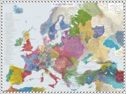 Europe Detailed Ad 1444 Eu4 Like Colours World Map Europe Europe Map Map