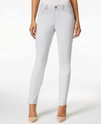 New 6236-1 Earl Jean Womens Gray Slit Knee Colored Wash Skinny Ankle Jeans  SZ 16 $54