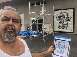 I am applying 6 specifically selected designs to 6 Units Garage doors. I  enjoy tackling different mediums and styles. This one (Unit 1) is  airbrushed. 5 Units to go.