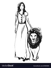 Lions live in groups called prides and always a male lion is the most prominent member of the pride. Drawing Skill Lion Girl Drawing