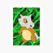 Ink inkdrawing pen pokemon shading art pokmeonfanart another pokemon! Cubone Art Prints Redbubble