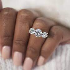Three Stone Engagement Ring From Hearts On Fire Three Stone Engagement Rings Stone Engagement Rings Three Diamond Engagement Ring