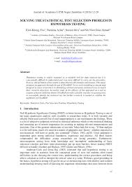 Check spelling or type a new query. Pdf Solving The Statistical Test Selection Problem In Hypothesis Testing