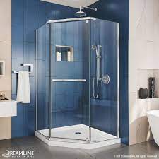 Plumbing fixtures, namely the mark consists of the term dreamline appearing horizontally and containing the image of a droplet of water spreading from the bottom of the. Prism Pivot Shower Enclosure Dreamline