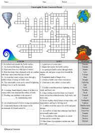 Catastrophic Events Crossword Catastrophic Events Crossword Puzzle English Worksheets For Kids