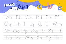 This complete set of tracing letter worksheets can be used for teaching children their abc. Free Vector Alphabet Tracing Worksheet With Illustrations