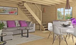 Chalet Mezzanine Perpignan 20 Madriers 44mm 20 20m Interieur Chalet De Jardin Chalet En Bois Habitable Plan Maison Bois
