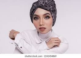 Close Portrait Asian Model White Shirt Stock Photo 2242358983