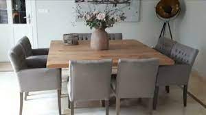 mooie grote vierkante houten tafel met 8 stoelen tafels eettafels marktplaats nl vierkante eettafels houten tafel tafels
