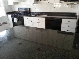 This granite kitchen countertops choice is a fantastic compliment for white cabinets and will give a focal. Grey Granite Countertop Houzz