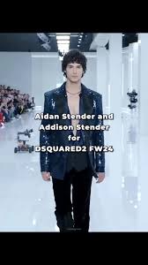 Aidan and Addison Stender Rock the Dsquared2 FW24 Runway