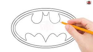 Then, draw a horizontal line extending to the left. How To Draw A Batman Logo Step By Step Easy For Beginners Kids Simple Batman Drawing Tutorial Youtube