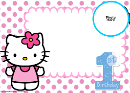 free hello kitty 1st birthday invitation template drevio free hello kitty 1st birthday