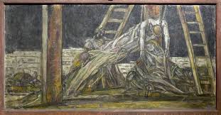 Georges Desvallieres Jesus Est Descendu De La Croix Eglise Du Saint Esprit Paris 1934 1935 C Bruno Parnaudeaau Chemin De Croix Comment Peindre Les Arts