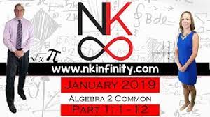Nys Algebra 2 Common Core Regents January 2019 Part 1 1 12 Youtube