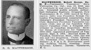 MacPherson, Robert George (1866-1926)