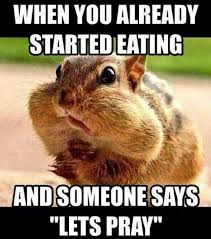 When You Already Started Eating And Someone Says Let S Pray Funny Animal Jokes Funny Christian Memes Animal Jokes