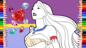 Pocahontas coloring pages for kids pocahontas is a great disney classic released in 1995 using an indian legend as main story. Pocahontas Coloring Pages Disney Princess Glitter Coloring Youtube