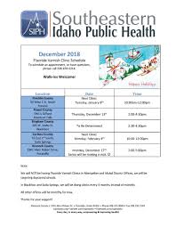 December 2018 Fluoride Varnish Clinic Schedule Fluoride Oral Health Clinic