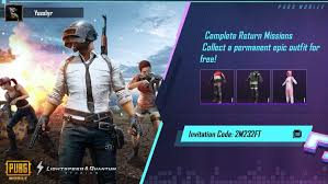 3:05 warrior gaming 37 787 просмотров. Yusslayer On Twitter Complete Pubg Mobile Return Missions Collect A Permanent Epic Outfit For Free My Invitation Code 2m232ft Https T Co Uxiuzhswo3 Https T Co Elkx2pk2br