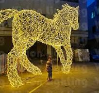 Outdoor Animated Large 3D Horse Sculpture Lights for Theme ...