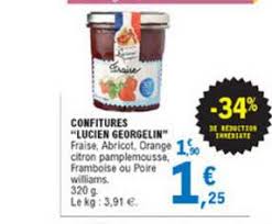 Offre Confitures Lucien Georgelin 34 De Reduction Immediate Chez E Leclerc