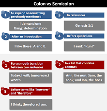 Use a semicolon between two independent clauses that are connected by conjunctive adverbs or transitional phrases. Colon Versus Semicolon