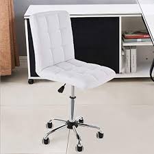 Buy top selling products like modway studio office chair and linon home fiona faux fur office chair. Us Fast Shipment Quaanti Home Office Chair Unique Luxury Home Office Chairs Without Arms Height Adjustable 360 Degree Swivel Adjustable Low Back Armless Office Desk Task Chair White Buy Online In Grenada At Grenada Desertcart Com Productid