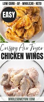Crispy Air Fryer Chicken Wings Recipe In 2020 Air Fryer Dinner Recipes Air Fryer Recipes Healthy Chicken Wing Recipes