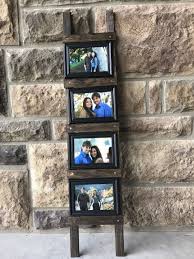 Rustic Photo Frame Ladder 45x7 Or 4x6 Frames Included Photo Etsy Rustic Photo Frames Collage Picture Frames Framed Photo Collage