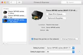 For this, you need to type the printer name and model number. Canon Mp495 Series Will Not Operate From Apple Community
