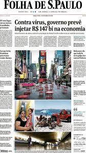 Check spelling or type a new query. Capa Folha De S Paulo Terca 17 De Marco De 2020