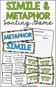 Figurative Language Worksheets And Posters Figurative Language Activities Figurative Language Activity Similes And Metaphors Figurative Language