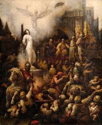 Joan Of Arc Was Eventually Burned At The Stake For Heresy Not Witchcraft As Some Sources Contend It Was Believed That Joan Of Arc Saint Joan Of Arc Painting