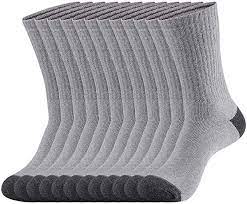Heatuff Men S 12 Pack Premium Cotton Athletic Crew Socks Comfort Warm Full Cushion Mid Mens Socks Fashion Socks Casual Socks